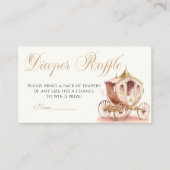 プリンセスキャリッジのピンクの赤ちゃんシャワーエンクロージャカード エンクロージャーカード (正面)