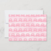 プリンセスキャリッジの淡いピンクのパターン 出欠カード (裏面)