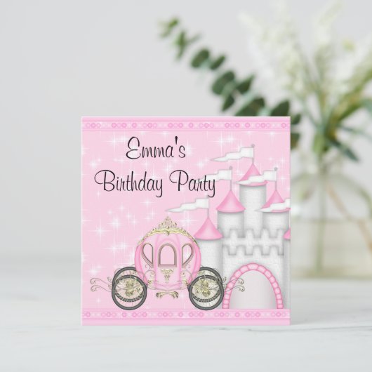 プリンセスキャリッジキャッスルガールズプリンセス誕生日 招待状 (スタンド正面)