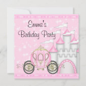 プリンセスキャリッジキャッスルガールズプリンセス誕生日 招待状 (正面)
