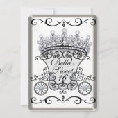 プリンセスキャリッジジュエルパーティー誕生日招待状 招待状 (裏面)