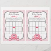 プリンセスキャリッジピンク赤ちゃんシャワービンゴゲーム (正面)