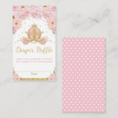 プリンセスキャリッジフローラベビーシャワーおむつラッフル エンクロージャーカード (正面/裏面)