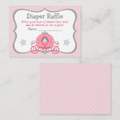 プリンセスキャリッジベビーガールおむつラッフルチケット エンクロージャーカード (正面/裏面)