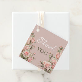 プリンセスキャリッジヴィンテージピンクローズサンキュー フェイバータグ