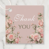 プリンセスキャリッジヴィンテージピンクローズサンキュー フェイバータグ (正面)