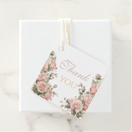 プリンセスキャリッジヴィンテージピンクローズサンキュー フェイバータグ