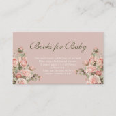 プリンセスキャリッジヴィンテージピンクローズブックスベビー エンクロージャーカード (正面)