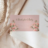 プリンセスキャリッジヴィンテージピンクローズブックスベビー エンクロージャーカード