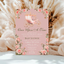 プリンセスキャリッジヴィンテージピンクローゼベビーシャワー