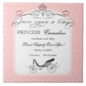 プリンセスキャリッジ水玉模様スワール写真ベビーガール タイル (正面)