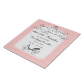 プリンセスキャリッジ水玉模様スワール写真ベビーガール タイル (側面)