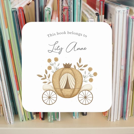 プリンセスキャリッジ蔵書票 スクエアシール