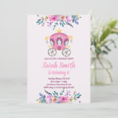 プリンセスキャリッジ誕生日招待状 招待状 (スタンド正面)