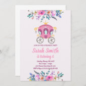 プリンセスキャリッジ誕生日招待状 招待状 (正面/裏面)