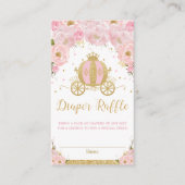 プリンセスキャリッジ赤面ピンクフローラおむつラッフル エンクロージャーカード (正面)