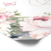 プリンセスキャリッジ赤面フローラベビーシャワーウェルカム ポスター (角)