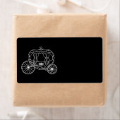 プリンセスキャリッジ、黒に白。 ラベル (インサイチュ)