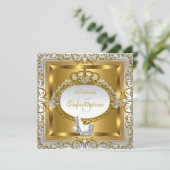 プリンセスキンセアニェラエリートエレガント金ゴールドハイヒール 招待状 (スタンド正面)