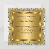 プリンセスキンセアニェラエリートエレガント金ゴールドハイヒール 招待状 (裏面)