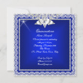 プリンセスキンセアニェラガールティール（緑がかった色）王室のブルーティアラ 招待状 (裏面)