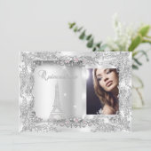 プリンセスキンセアニェラシルバーフォトパーティー 招待状 (スタンド正面)