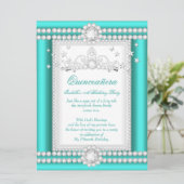 プリンセスキンセアニェラジェイドティール(緑がかった色)ダイアモンドティアラ 招待状 (スタンド正面)