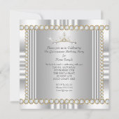 プリンセスキンセアニェラティアラ金ゴールドシルバーホワイト 招待状 (裏面)