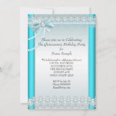 プリンセスキンセアニェラティール（緑がかった色）ブルーレースパール2 招待状 (裏面)