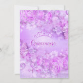 プリンセスキンセアニェラパープルピンクフローラティアラ 招待状 (正面)