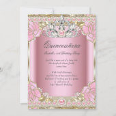 プリンセスキンセアニェラピンクパールバースデーパーティー 招待状 (正面)