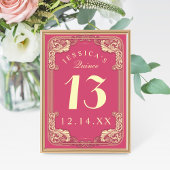 プリンセスキンセアニェラピンク テーブルナンバー