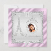 プリンセスキンセアニェラマジカルピンクシルバーフォト2 招待状 (正面)