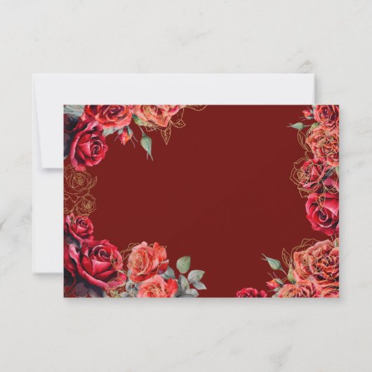 プリンセスキンセアニェラレッドローゼス誕生日 サンキューカード (裏面)