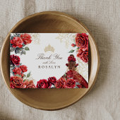 プリンセスキンセアニェラレッドローゼス誕生日 サンキューカード