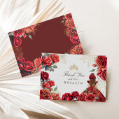 プリンセスキンセアニェラレッドローゼス誕生日 サンキューカード