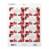 プリンセスキンセアニェラレッドローゼス誕生日 ラベル (フルシート)