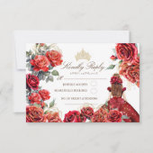 プリンセスキンセアニェラレッドローゼス誕生日 出欠カード (正面)