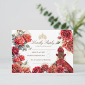 プリンセスキンセアニェラレッドローゼス誕生日 出欠カード (スタンド正面)