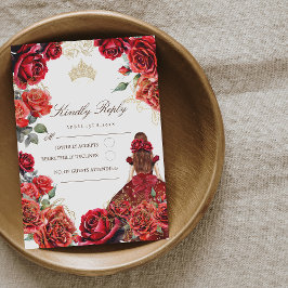 プリンセスキンセアニェラレッドローゼス誕生日 出欠カード