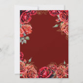 プリンセスキンセアニェラレッドローゼス誕生日 招待状 (裏面)