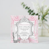 プリンセスキンセアニェラ15thパーティーシルクピンク 招待状 (スタンド正面)