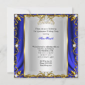 プリンセスキンセアニェラ15th誕生日ブルー王室の 招待状 (裏面)