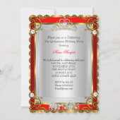 プリンセスキンセアニェラ15th誕生日レッド 招待状 (裏面)