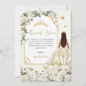 プリンセスキンセアニラシャンパーニュアイボリーバラドレス サンキューカード (正面)