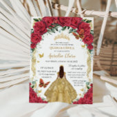 プリンセスキンセアニラレッドローゼスフローラ金ゴールドドレス 招待状