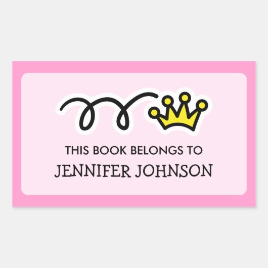 プリンセスクラウンこの本はステッカーラベルに属している 長方形シール (正面)