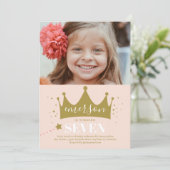 プリンセスクラウンガールズ写真誕生日パーティー 招待状 (スタンド正面)