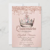 プリンセスクラウンキャッスルバラ金ゴールドドリプスキンセアニラ 招待状 (正面)