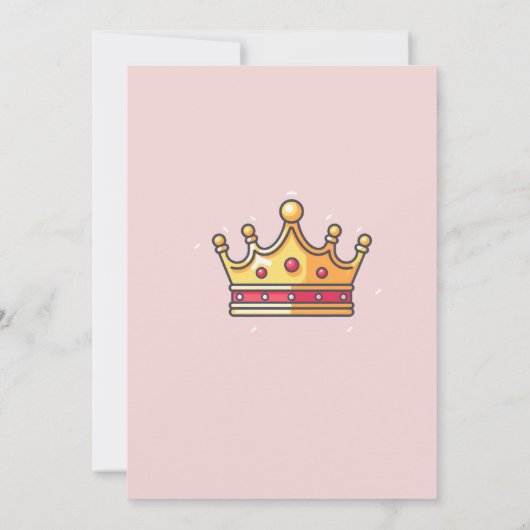 プリンセスクラウンキャッスル誕生日招待状 招待状 (裏面)